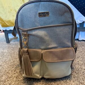 Itzy Ritzy Kids Backpack - Gray and Tan